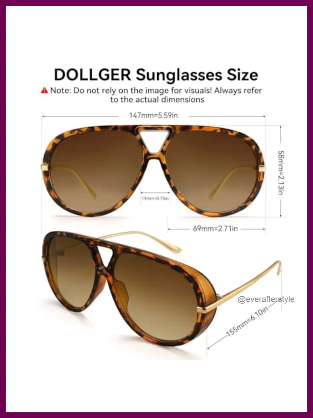 Retro Oversized Aviator Sunglasses for Women UV400